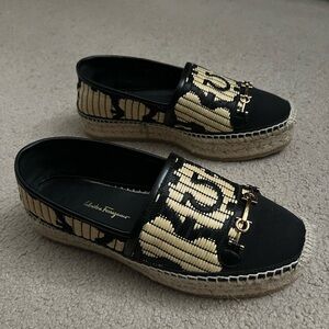 Stunning Pair of Salvatore Ferragamo Espadrille Shoes!